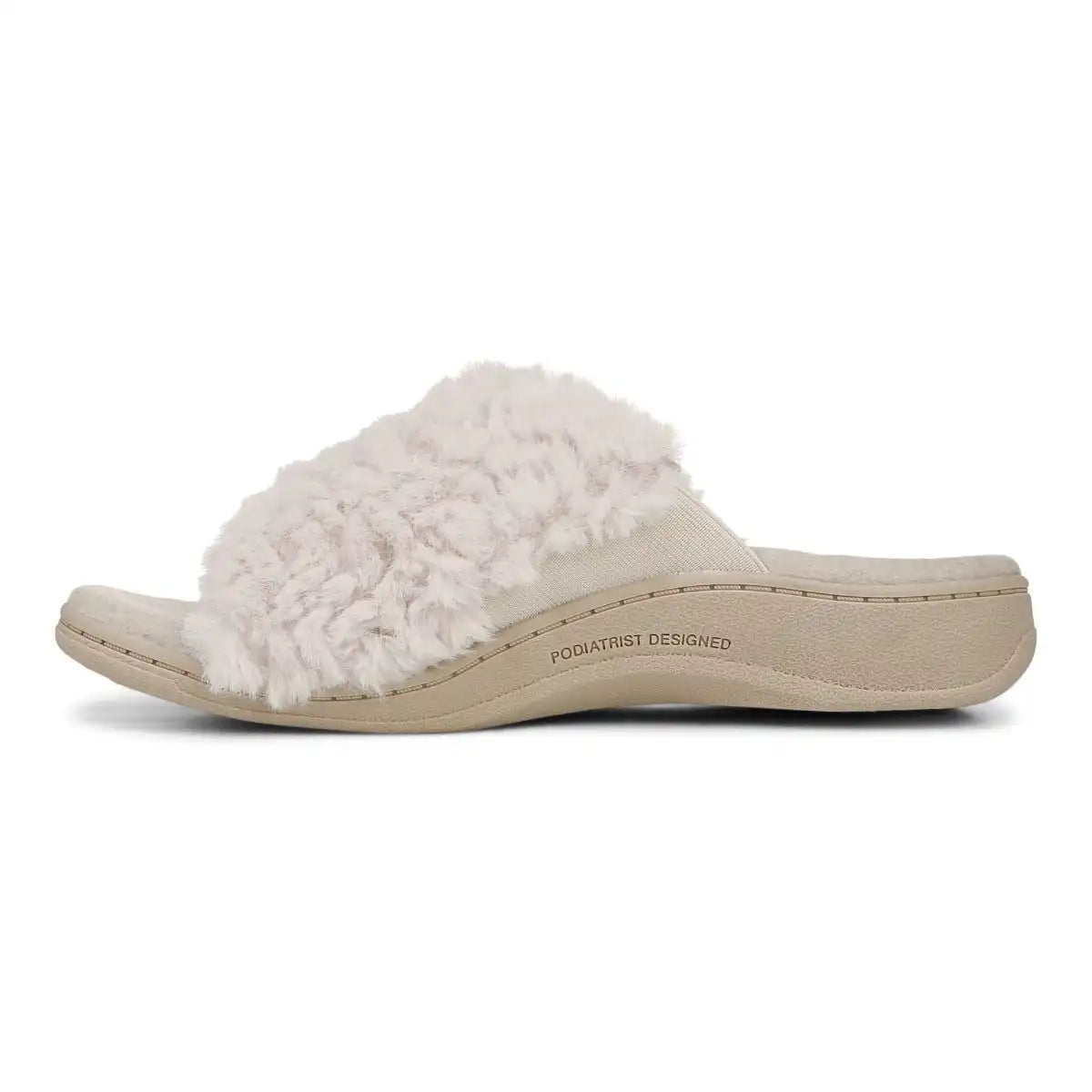 Relax II Slippers Off White Fur